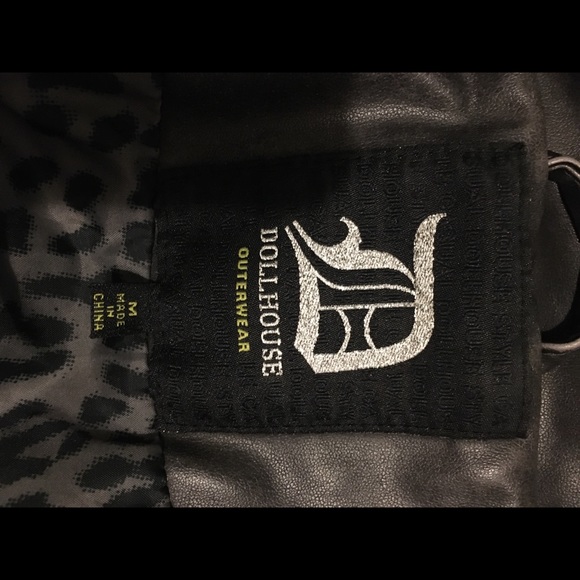 Faux leather dollhouse biker style jacket - Picture 6 of 6